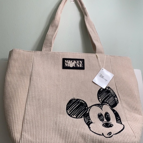 Disney Handbags - New Disney Mickey Mouse Corduroy Tote Bag